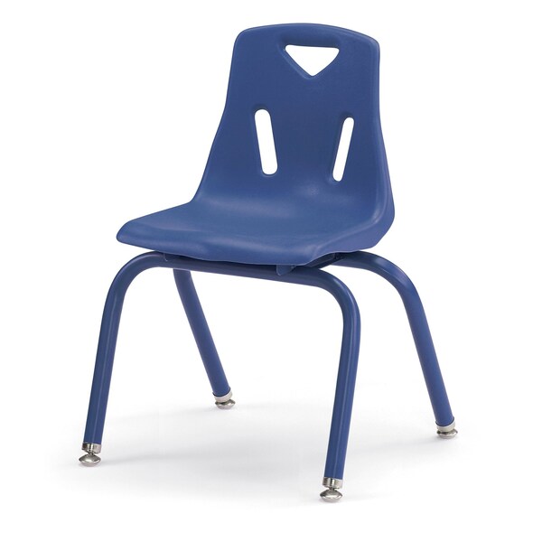 Jonti-Craft Berries Stacking Chairs with Powder-Coated Legs, 14 in. Ht, Set of 6, Blue 8124JC6003 - main